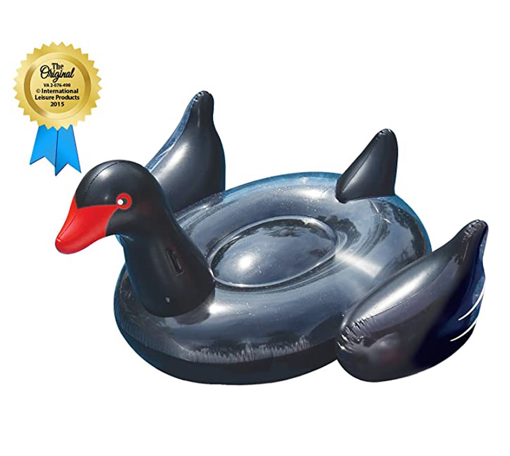 giant black swan pool float